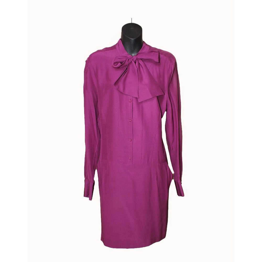 Cynthia Steffe Silk Shirt Bow Dress